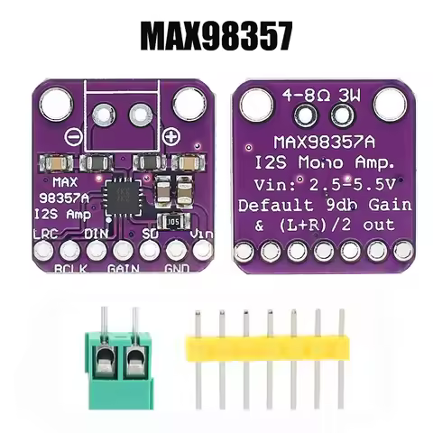 1-20PCS MAX98357 I2S 3W Class D Amplifier Breakout Interface DAC Decoder Module Filterless Audio Boa