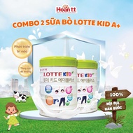 Combo 2 lon sữa Bò Lotte Kid A+ Hàn Quốc bổ sung canxi hỗ trợ phát triển chiều cao cho trẻ 760g