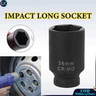 Impact Socket Wrench 1/2 Drive 36mm Heavy Duty 6 Point Long Wrench for Machinery Maintenance Impact 