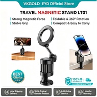 EYD LT01 Travel Magnetic Phone Stand Strong Grip Foldable Desk & Car Mount Strong Magnet 360° Rotati