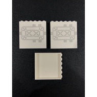 Lego Parts - 59349pb345 - White Panel 1 x 6 x 5 with True IV DoorSW with Light Blush Gray Lines and 