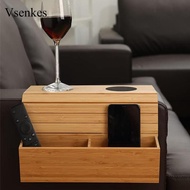 [Vsenkes] Couch Cup Holder Bedside Holder Wooden Hanging Storage Bag Couch Home with Cup