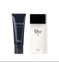 Dior Sauvage & Homme 迪奧曠野男士洗護兩件套 配禮袋！ 內含：迪奧桀驁沐浴露200ml+曠野二合一洗面乳120ml。
