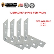 L-Shaped Bracket 2"X2" , 3"X3" /Siku L Bracket/ Sesiku L/Plat Besi