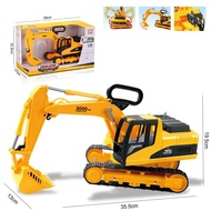 {fdsgtf} Oversized Bulldozer Track Shovel Two-in-One Childrens Toy Car Excavator with Rake Inertia E
