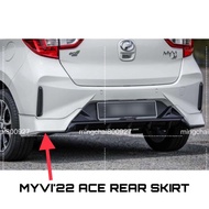 PERODUA MYVI FL 2022 REAR SKIRT ACE BODYKIT PU  No PAINT