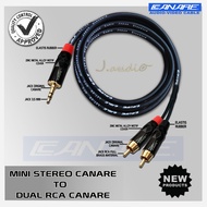 JAPAN STANDARD - Professional audio cable / speaker cable 1x Mini Stereo 3.5 mm CN to 2x RCA CN - JU