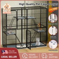 Cat Cage Large Sangkar Kucing Besar 2 3 Tingkat Foldable Square Tube Pet Carrier Cat House Indoor Do
