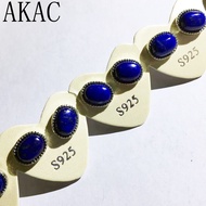 5pairsset AKAC approx7*9mm natural lapis lazuli stud earring wholesale