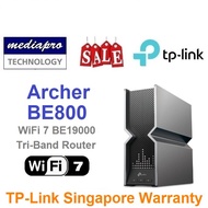 TP-Link Archer BE800 BE19000 Tri-Band Wi-Fi 7 Router - 3 Year TP-Link Singapore Warranty