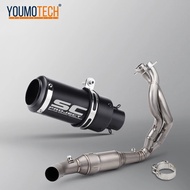 สำหรับ Kawasaki ER6N Versys 650 Z650 Ninja 650 2023-2025ท่อไอเสียรถจักรยานยนต์ตัวเก็บเสียงท่อไอเสียก