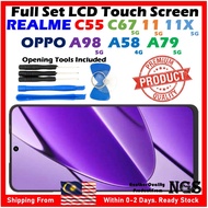 ORl NGS Brand Full Set LCD Screen Compatible For REALME C55 / C67 5G / 11 5G / 11X 5G / OPPO A98 5G 