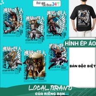 [Ironed, heat pressed image] Ironed image Attack On Titan Black 3 - Premium