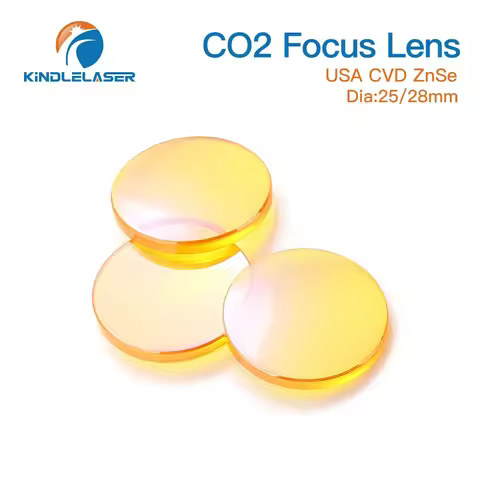 USA CVD ZnSe Focus Lens Dia. 25.4mm 1inch FL50.8 63.5 76.2 101.6 127mm 1.5-5 inch for CO2 Laser High