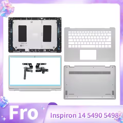 New For Inspiron 14 5490 5498 LCD Back Cover Front Bezel Hinges Palmrest Top Lower Bottom Case Housi