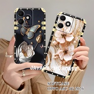 Compatible Case For OPPO A6C 4G 2026 - OPPO A6C 4G 2026 Softcase Procamera Macaron - Latest Flower F