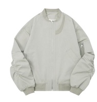 全新 美式 鋪棉 飛行夾克 棒球外套 灰色 L號 騎士外套 MA1外套 寬鬆 韓版外套 防寒外套 #龍年行大運
