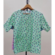 AUNTY BLOUSE/MOTHER BLOUSE Round Neck BAJU KEDAH CORAK RANDOM