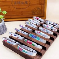 Traditional Pure Silver Bracelet Solid Full Silver Bangle9999Chinese Style Lucky Cat Enamel Gift Eth