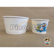 Disposable Paper Bowl White + Lid 50pcs (Mangkuk Kertas) (390ml, 520ml, 650ml, 850ml)