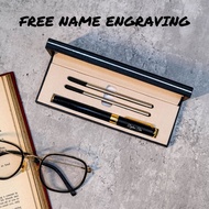 Ready Stock🔥 Personalized 0.5mm Rollerball Pen With Gift Box + 2 Ink Refills [FREE NAME ENGRAVING]