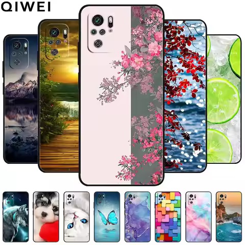 Phone Cases For Xiaomi Poco M5s Case Flowers Printed TPU Silicon Soft Bumper for Poco M5s / M5 Shock