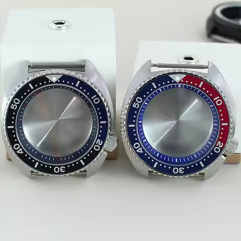 45mm Turtle Abalone Diving Watch Case Sapphire Crystal Waterproof For Seiko NH35 NH36 NH38 NH34 Move