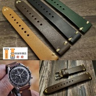 清貨品 18/20/22mm 真牛皮錶帶 雙耳簡約 vintage 適合 : Rolex Panerai Omega IWC Tudor Seiko 錶帶 使用