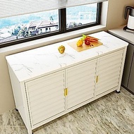 Kitchen storage rack, floor-standing sideboard, slab countertop, multi-layer storage kitchen cabinet