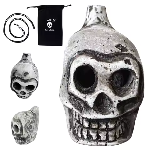 Aztec Death Whistle Skull Spooky Human Death Scream Loud Whistle Authentic Human Prank Battle Whistl
