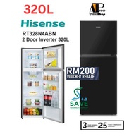 (NUR) Hisense (320L) 2 Door Fridge Inverter Refrigerator RT328N4ABN