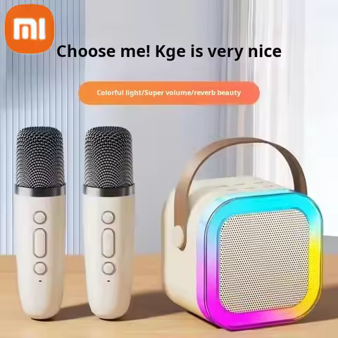 XIAOMI K12 Wireless Karaoke Speaker Bluetooth Microphone K12 Home KTV Karaoke Machine RGB Light Port