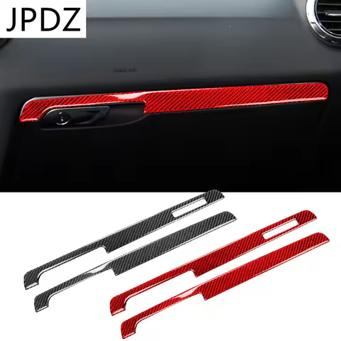 Carbon Fiber Interior Sticker Dashboard Co-pilot Water Cup Holder Trim Decoration Strip For Audi TT 