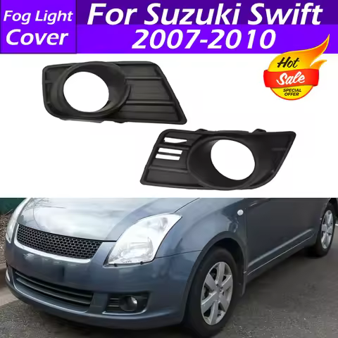 For Suzuki Swift 2007 2008 2009 2010 Left Right Front Bumper Fog Light Cover Fog Lamp Frame Grill Tr