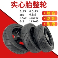 17/18/20/22cm 5x2 Solid Tire Set 6.5x1.6 Wheels 5x1.5 Solid Tire Whole Wheel Assembly