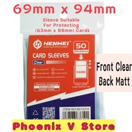 🔥‼️ORIGINAL‼️🔥 Henwei Sleeve 69x94 , 69*94 Sleeves 背面粗面卡套 Digimon Yugioh Pokemon One Piece Card