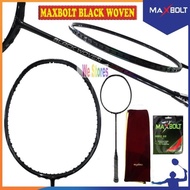 📍 MAXBOLT Black Woven Raket Badminton MAXBOLT Black Woven