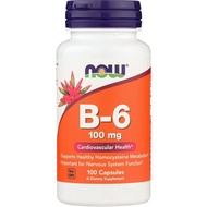 Now Foods B6 100mg Capsules, 100 CT