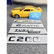 C200 embossed lettering is pasted on the back of Mercedes-Benz C200