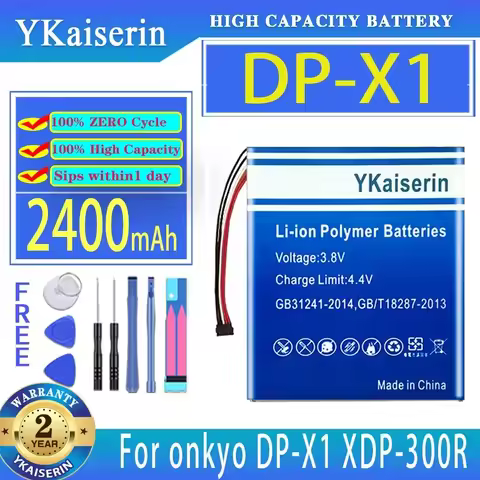 YKaiserin Battery 2400mAh/4100mAh For onkyo HA200 HA300 PD-S10 DP-S1 A XDP-300R 100R DP-X1 Player Ac