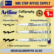 Artline Calligraphy Pen Khat (1.0mm / 2.0mm / 3.0mm) / Drawing Pen / Black Ink Calligraphy Pen / Jaw
