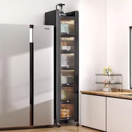 Kitchen Storage Rack with Door, Refrigerator Sideboard Cabinet, Gap Storage Cabinet for Dishes, Elec