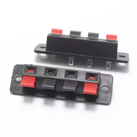 2pcs WP External Banana jack 4Pin Speaker Amplifier Wire Clip Audio Socket WP4 4 Pole Spring Termina
