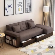 CLASSIC FURNITURE - 折疊單人梳化牀兩用小戶型客廳多用途帶儲物轉角布藝兩座位三座位沙發