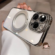 360 Rotation Magnetic Holder Clear Phone Case For Xiaomi Poco X8 X7 X6 Neo X5 X4 X3 NFC GT X2 M8S M8