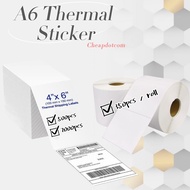 A6 Thermal Sticker / Thermal Paper / Shopee Waybill / Shipping Label / Consignment / Note Sticker 100*150mm / 10*15cm