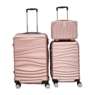 14" 20" 24" ABS quality travel luggage bag suitcases 3in1 or 2in1 24 inch+20 inch+14 inch plain beg 