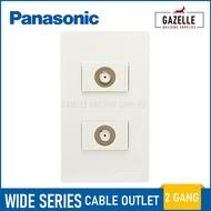 Panasonic Wide Series Cable Outlet - 2 Gang