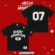 SY BABYMONSTER st world tour HELLO MONSTER number 07 jersey T-shirt short sleeve top S-5XL women tsh