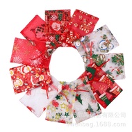 【ABD】10Pcs Christmas Organza Drawstring Pouch Organza Gift Bag for Christmas